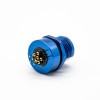 m8 connector 6pin male plug Solder Type female socket front mount straight blue Unshielded B code