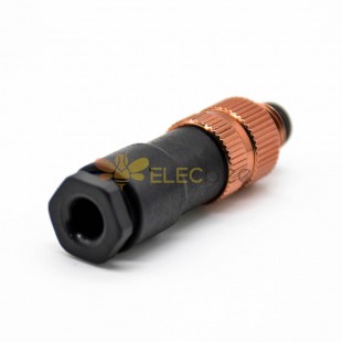 m8 connector 6pin male plug Solder Type female socket front mount straight gray Unshielded B code Female Socket