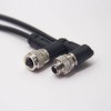4 Pin Cable Circular Connector Waterproof Right Angle Male to Female Cordset Non-Shield
