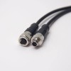 4芯电缆防水连接器直式公转母组装电缆接头接1M22AWG不带屏蔽
