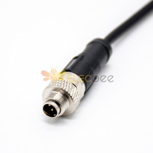 M9 Stecker 4pin Straight Overmolded Kabel Single Ended Cable 1M