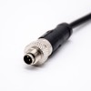 M9 Male 4pin Straight Overmolded Cable Single Ended Cable 1M