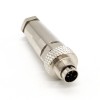 Cabo impermeável conector M9 Macho Straight Metal 8pin Campo Wireable Shield