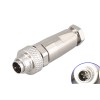 원형 커넥터 M9 Male Straight Plug 4 Pin Male A Code Solder Contacts Shield
