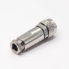 Metal Connector M9 5Pin Female Straight Waterproof Shield Wireable Connector