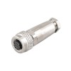 Metal Connector M9 8Pin Female Straight Waterproof Shield Wireable Connector Solder Contacts