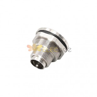 M9 4Pin Male Panel Mount Connector Front Mount Solder Type for cable Waterproof Unshield Type