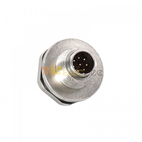 M9 8Pin Panel Mount Male Connector Circular Sensor Connector Solder Type for Industrial Automation Signals