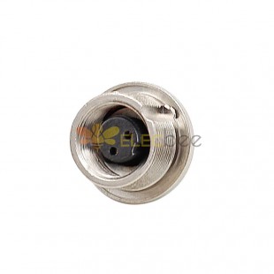 Waterproof Female Front Mount Socket M9 Connector 2 Pin for Soldering Cable