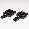PV Branch Connectors Waterproof Ip67 One pair 1 to 3 Solar Panel Connector