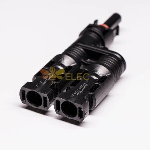 PV Branch Connector T Type 1 Male to 2 Female Connector