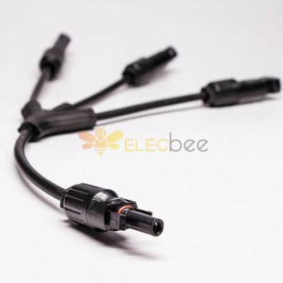 Solar PV Cable Connector Y Type 1 to 3 Female To Male Connector