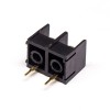 2 Position Barrier Terminal Block PCB Mount Straight Black