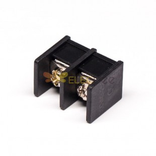 Barrier Terminal Block 2 Position PCB Mount Straight Black