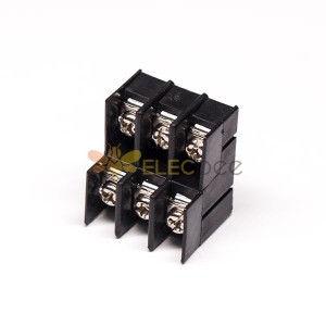 6 pin Terminal Block Connector Black Double row