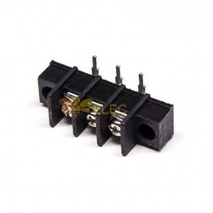 Barrier Strip Filtered Terminal Blocks Right Angled Black PCB Mount Connector