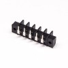 Barrier Strip Terminal Block 5pin Right Angled Black 2 Loch PCB Mount