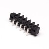 Barrier Strip Terminal Block 5pin Right Angled Black 2 holes PCB Mount