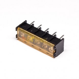 Barrier Terminal Block Strip 5pin with Cover Vertical Type PCB Mount
