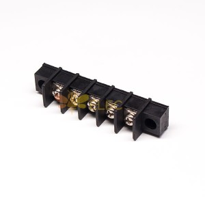 銅排接線端子5芯直式穿孔式法蘭安裝柵欄式接線端子