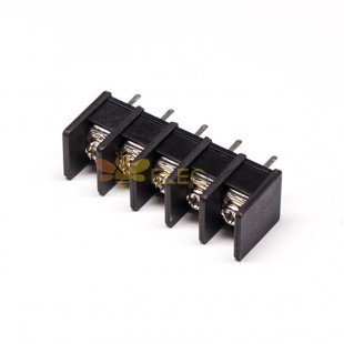 Barrier Type Terminal Blocks Black 5pin Vertical Type PCB Mount Connector