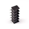 栅栏式接线端子台5芯直式黑色端子接PCB板安装