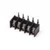 Right Angle Terminal Block Connectors 5pin PCB Mount Black Barrier