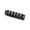 Terminal Electrical Barrier strip Block 5pin Black Straight 2 trous Flange Mounting