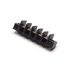 Terminal Electrical Barrier strip Block 5pin Black Straight 2 trous Flange Mounting