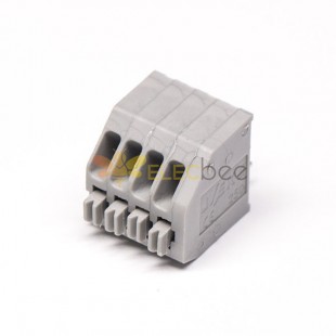4 pin Terminal Block Grey Cable with Straight Through Hole