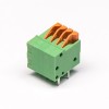 接線端子彈簧按壓式8芯直式綠色穿孔式接PCB板