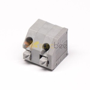 PCB Spring Terminal Block Through Hole 2pin Grey Connector with Cable