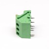 笼式弹簧端子3孔绿色6芯直式穿孔PCB板接线连接器