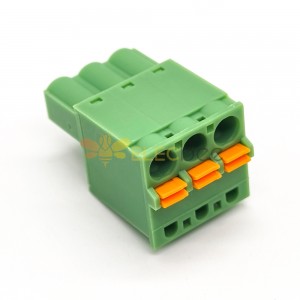 Takılabilir Terminal Blok Konektörü Yaylı PCB Yeşil Dikey Tip