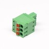 弹簧插拔式PCB接线端子绿色穿孔180度接线
