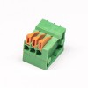 Spring Cage Connection Terminal Block 6pin Through Hole PCB Mount Green