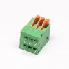 PCB接线端子弹簧式6芯穿孔式插PCB板绿色