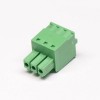 180度進線PCB接線端子彈簧式綠色直式插拔連接器
