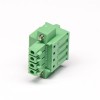 Conectores PCB plugáveis primavera através do conector verde reto do furo