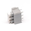 彈簧式接線端子灰色PCB板穿孔式6芯直式接線連接器
