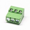 螺钉式端子3芯绿色直式穿孔式插PCB板端子接接线