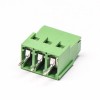 螺釘式端子3芯綠色直式穿孔式插PCB板端子接接線