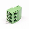 螺釘式端子3芯綠色直式穿孔式插PCB板端子接接線