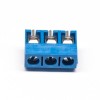 螺釘式藍色接線端子3芯直式穿孔式長方形插PCB板
