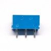 Blue Terminal Block Screw Type 3pin Angled Square PCB Mount Through Hole