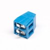 2芯接线端子直式螺钉式PCB板安装穿孔式蓝色端子接线