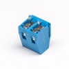 2芯接線端子直式螺釘式PCB板安裝穿孔式藍色端子接線