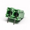 兩芯綠色端子螺釘式彎式穿孔式接PCB板