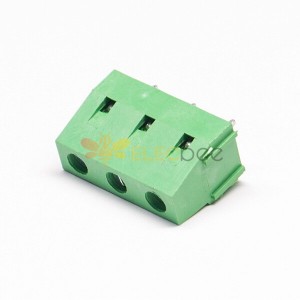 綠色的接線端子直式3芯穿孔式PCB板螺釘式連接器