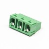 绿色的接线端子直式3芯穿孔式PCB板螺钉式连接器